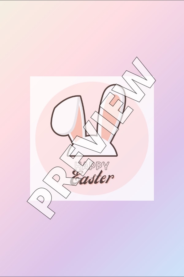 PINK AND WHITE HAPPY EASTER STICKER