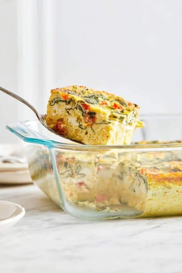 SPINACH AND FETA BREAKFAST BAKE