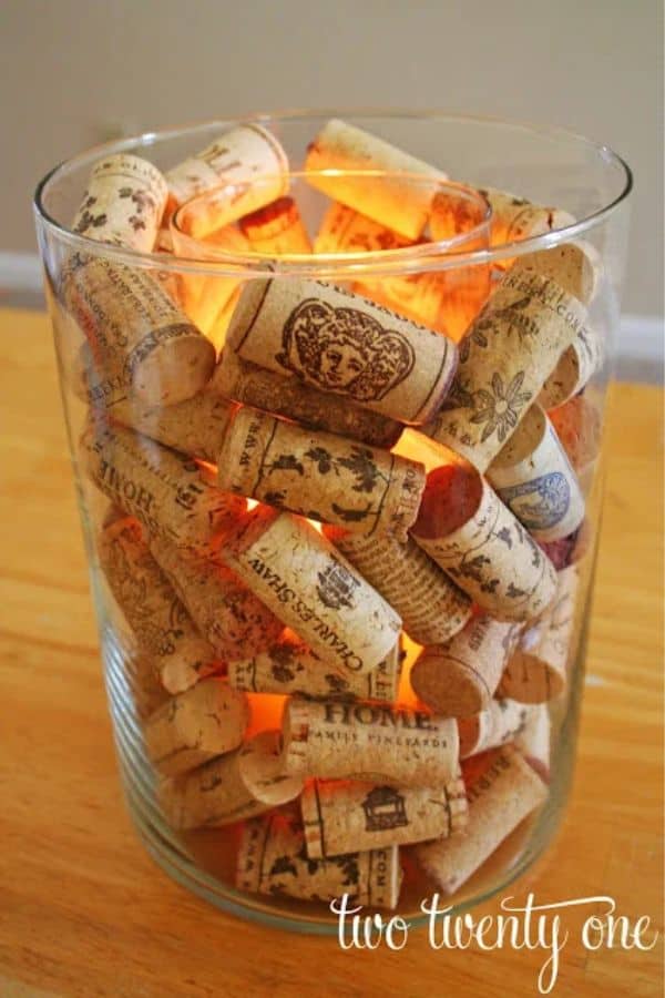 WINE CORK CANDLE HOLDERS