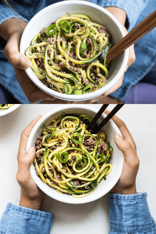 Asian Beef and Zucchini Noodles