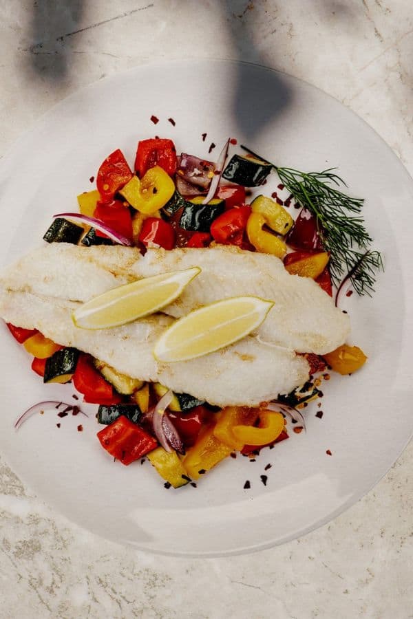 BAKED COD WITH RATATOUILLE