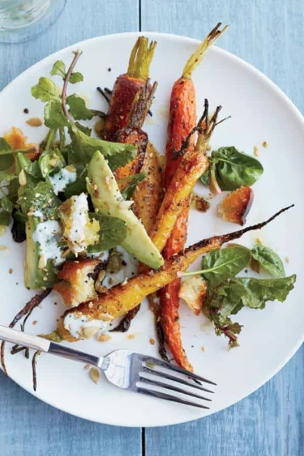 ROASTED CARROT AND AVOCADO SALAD