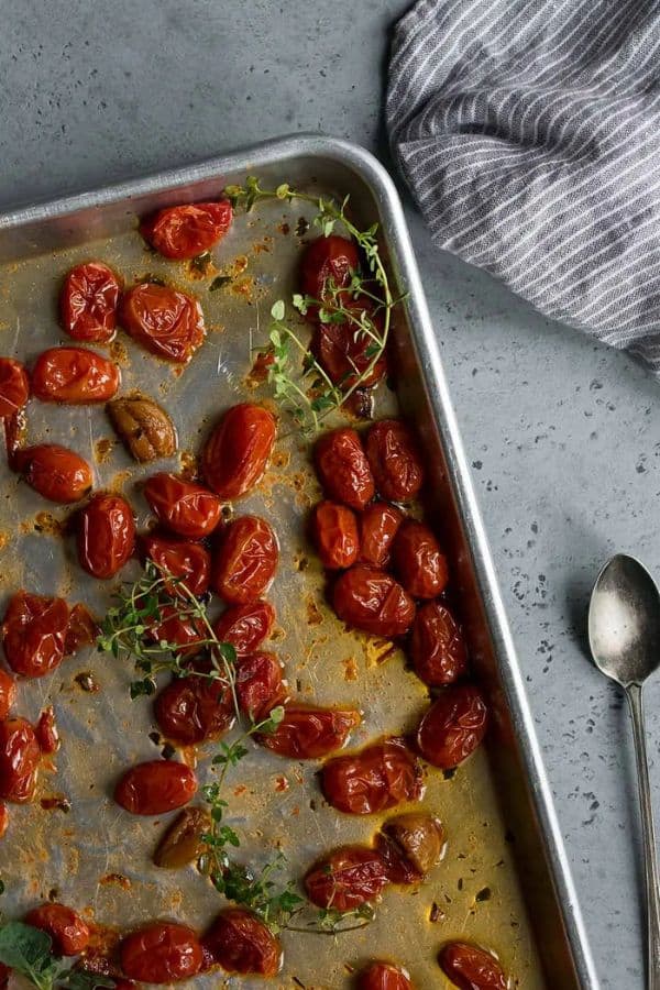 ROASTED CHERRY TOMATOES WITH GARLIC AND OREGANO