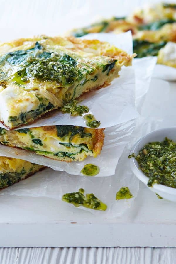 SPINACH AND GOAT CHEESE FRITTATA