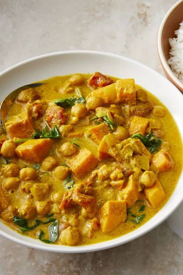 SWEET POTATO AND CHICKPEA CURRY