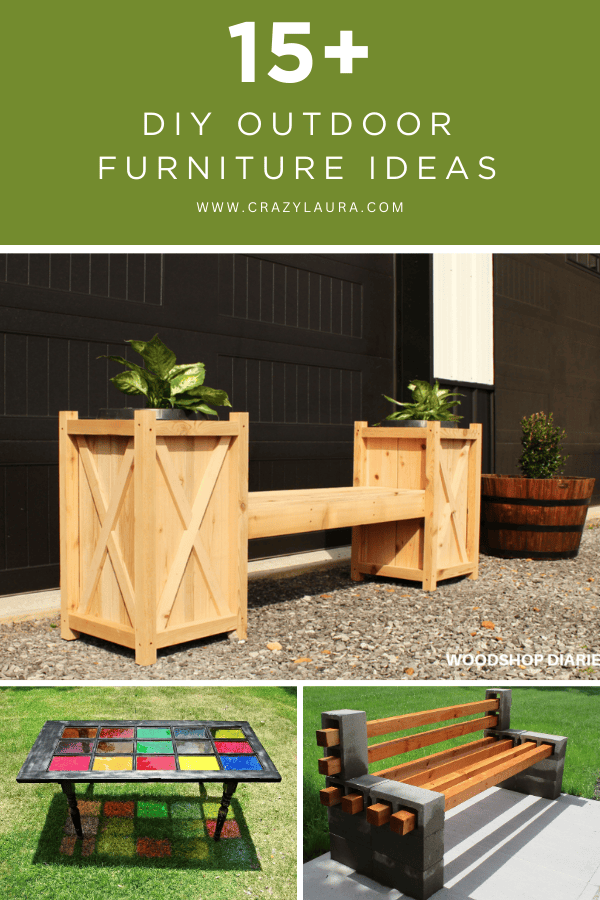 15+ Chic & Functional DIY Outdoor Furniture Ideas - Crazy Laura