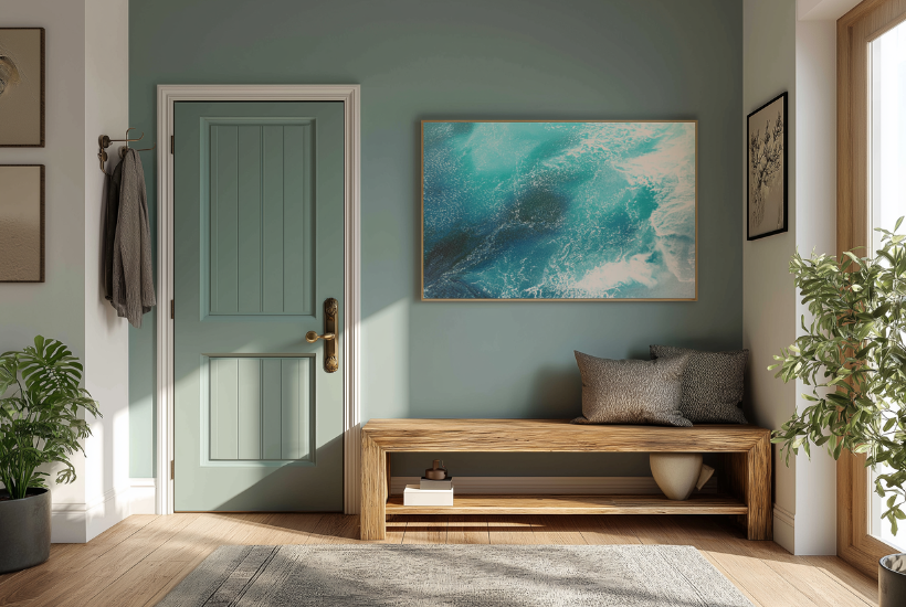Entryway with Oceanic Colors