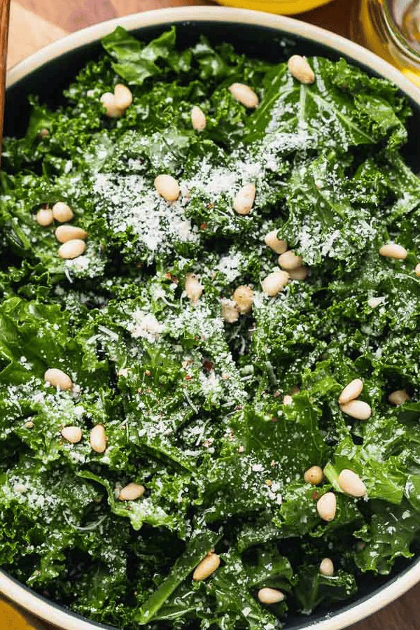 Kale Salad for Thanksgiving dinner