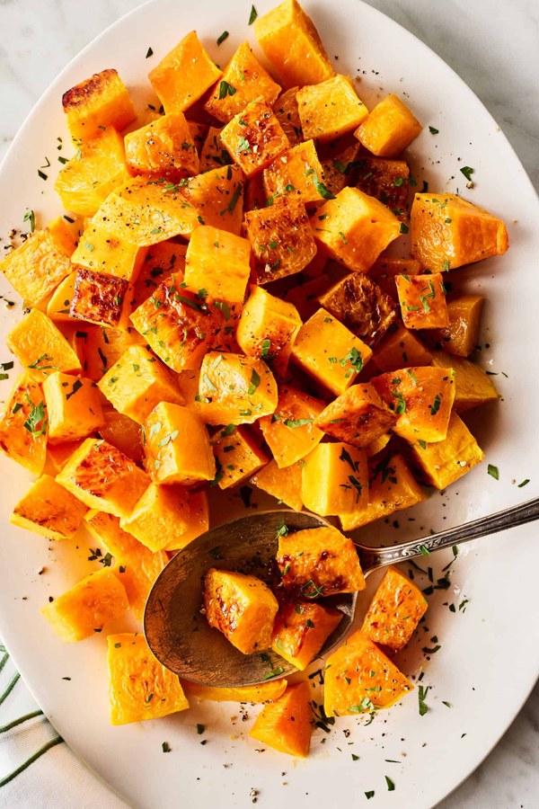 Roasted Butternut Squash for Thanksgiving dinner