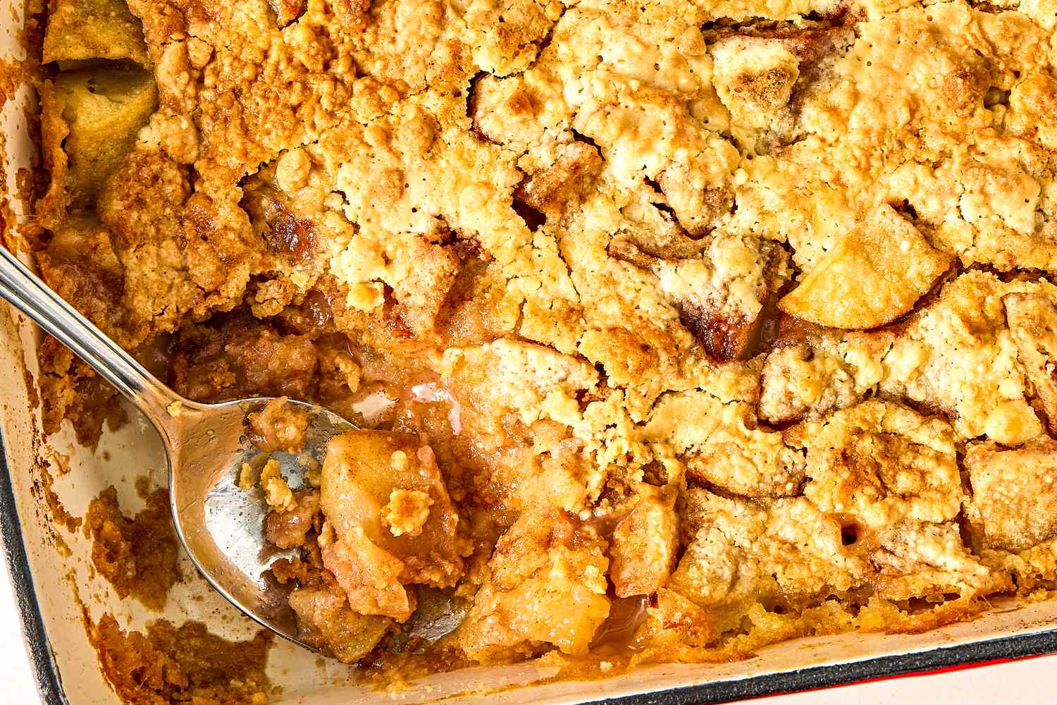 Fresh-apple dump cake with a crisp golden topping